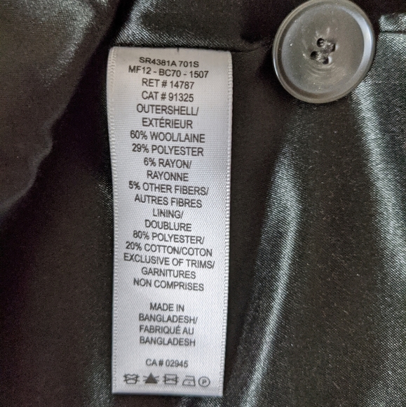 Vintage Dark Green Wool Double Breasted Pea Coat - Picture 8 of 13